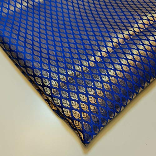 Ditsy Gold Leaf Print Broccato floreale Jacquard