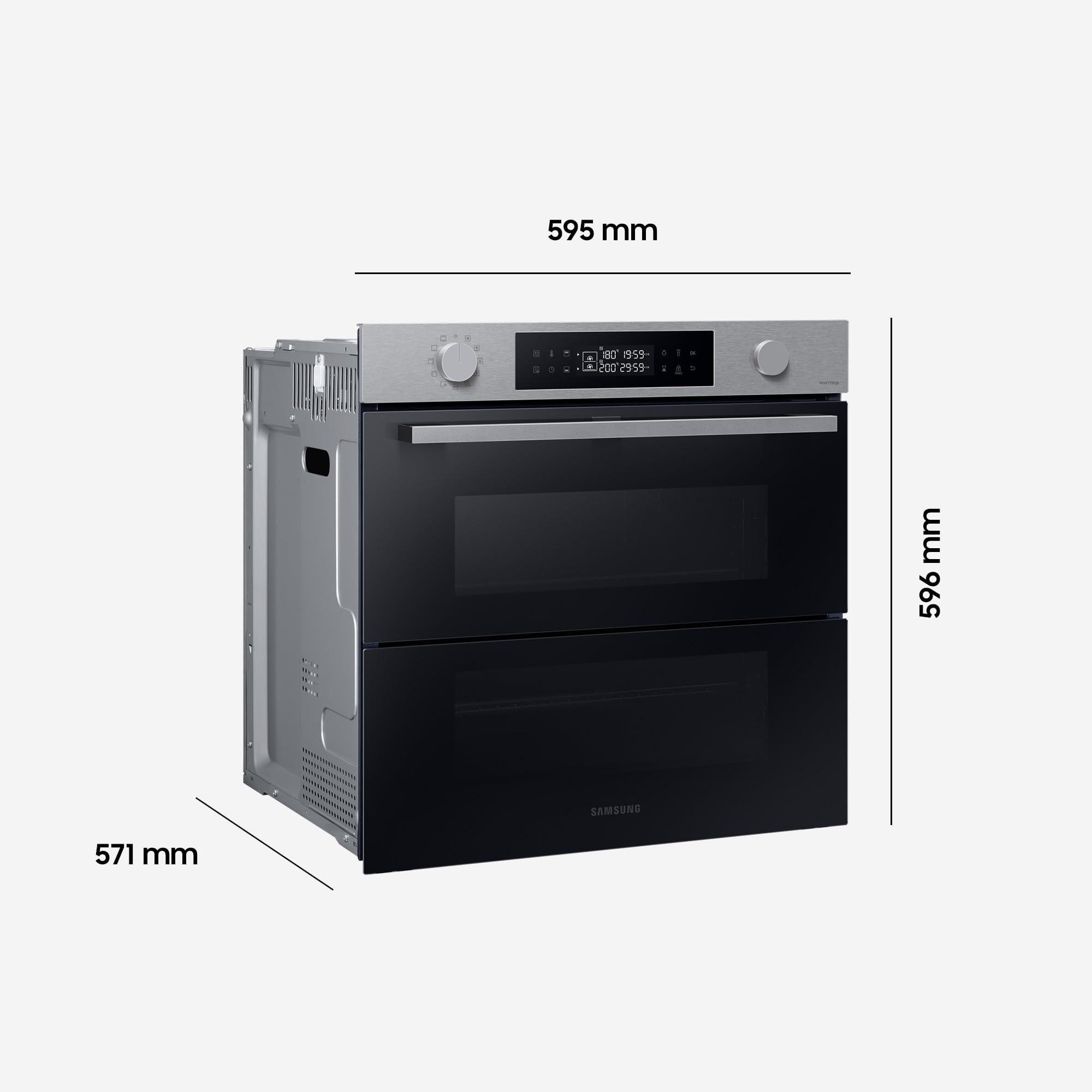 Samsung NV7B4550VAS/U1 Einbau-Backofen 76 l AI Dual Cook Flex Pyrolytische Selbstreinigung SmartThings Cooking Air Sous Vide Schwarz