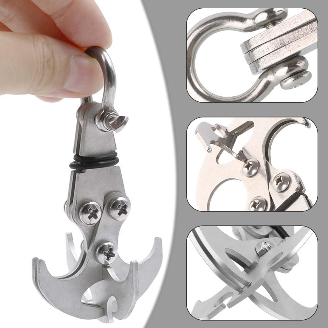 EIHI Gravity Hook Outdoor, Grappling Hook Gravity Grappling for Survival Climbing Outdoor Acero Inoxidable Multifuncional Outdoor Climbing
