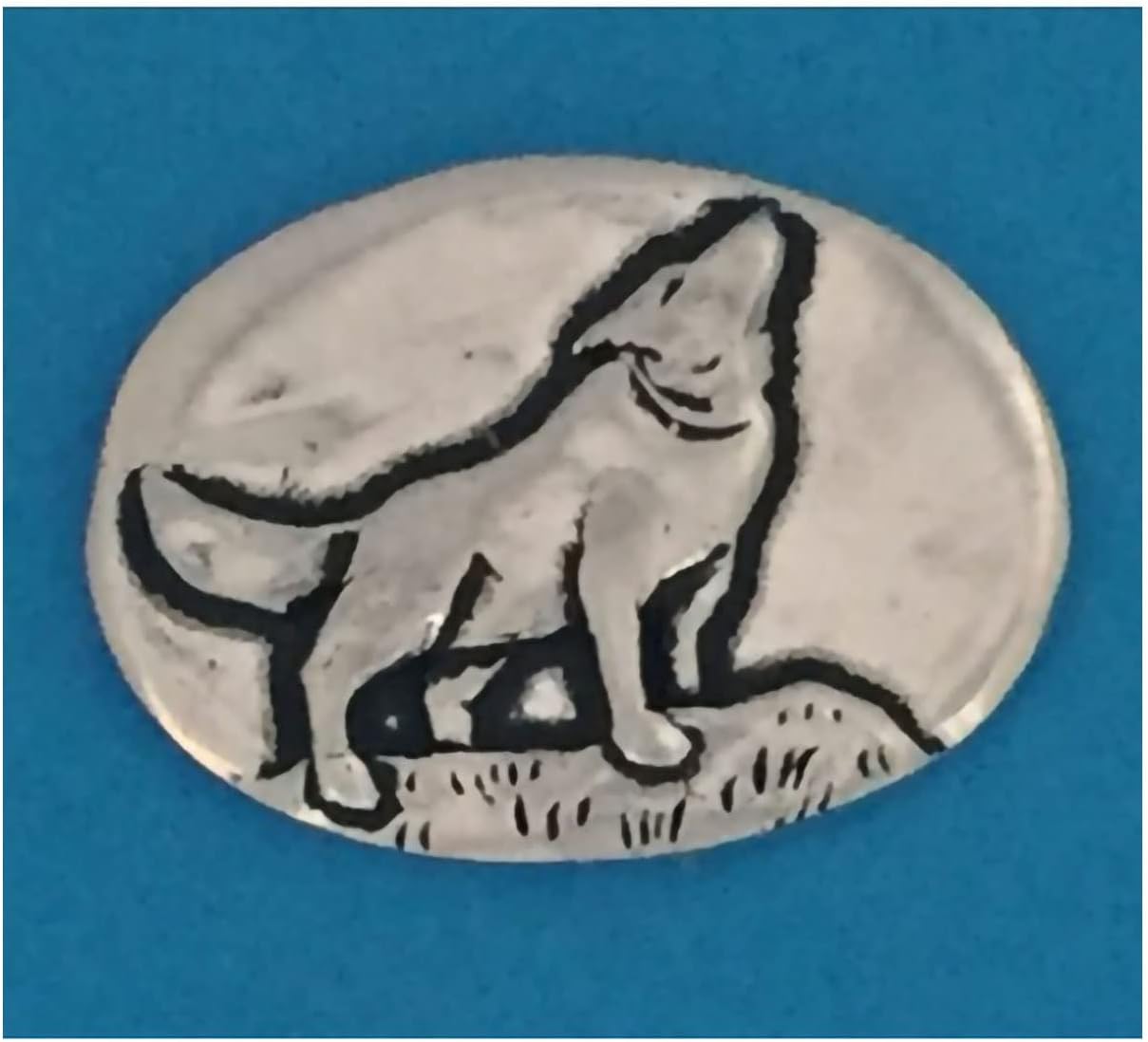 Basic Spirit Wolf - Courage Coin Handcrafted Pewter, Nature Animal Gift for Men and Women, Coin Collecting