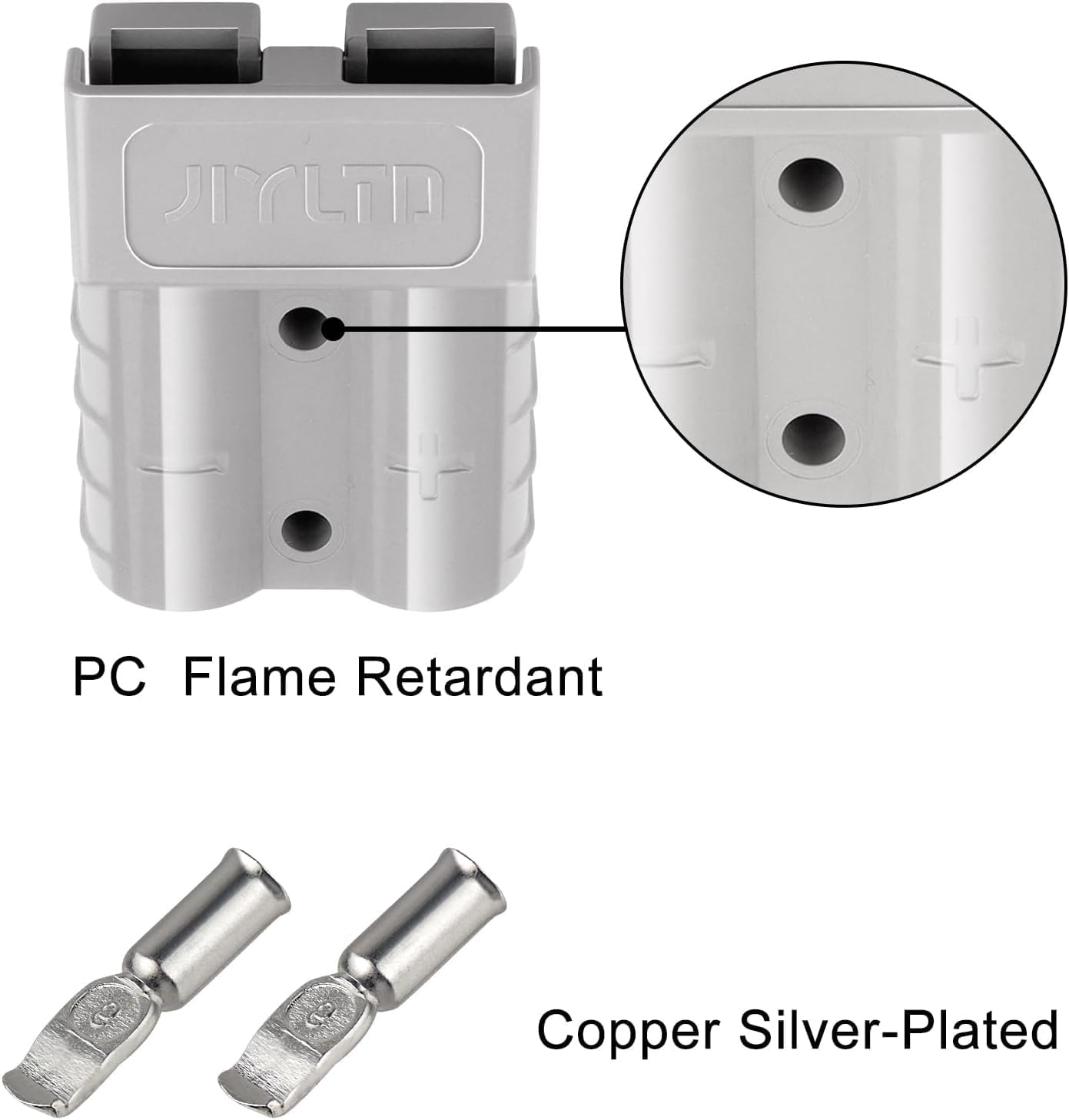 XRDS -RF 50A Battery Quick Connect/Disconnect Set – 600V DC Electrical Connector Kit, Supports 10-12 AWG Wires, Ideal for Power Equipment, Winches, and Solar Applications 20 PCS