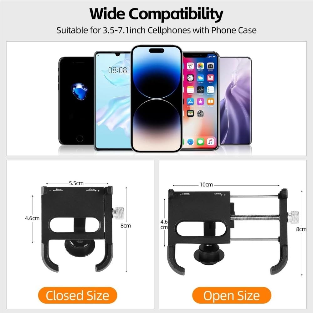 Supporto Telefono Attacco Stelo Bici Smartphone Universalmente Adattabile Staffa Lega Di Alluminio Regolabile