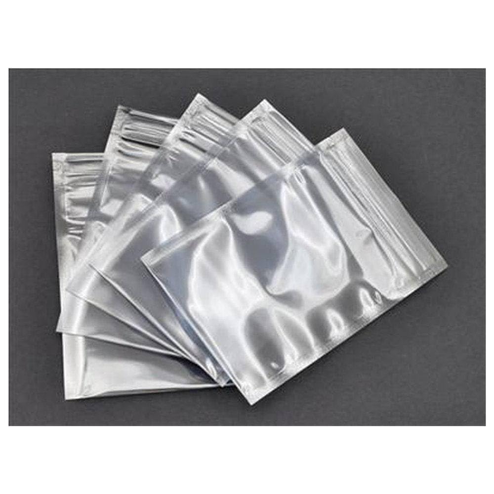 100 sacchetti antistatici schermati, 380 x 390 mm, con cerniera superiore, semi trasparente, impermeabili