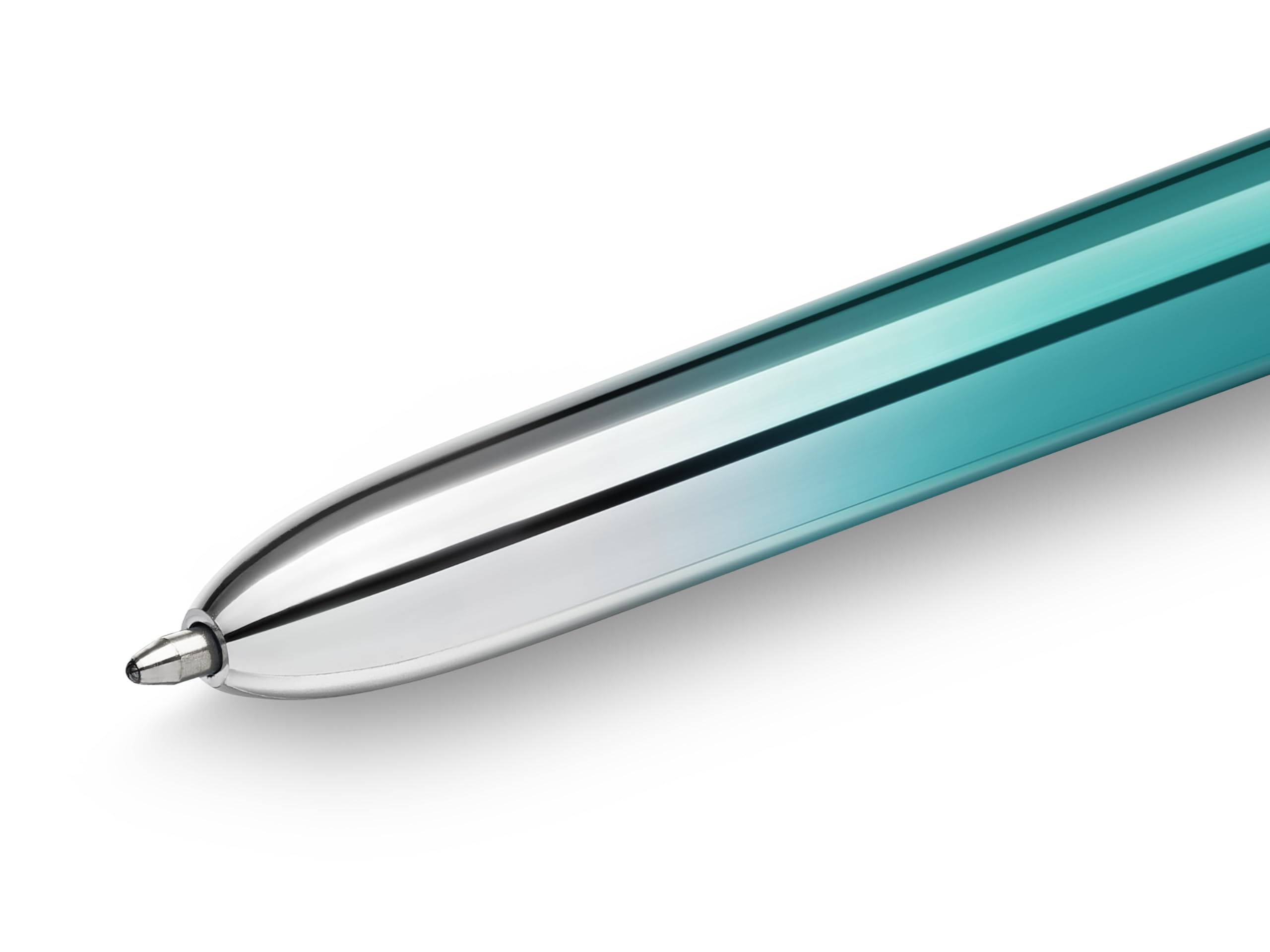 Penna sfera a scatto 4 Colori Smooth - 1.0 mm - fusto verde acqua - Bic - conf. 12 pezzi