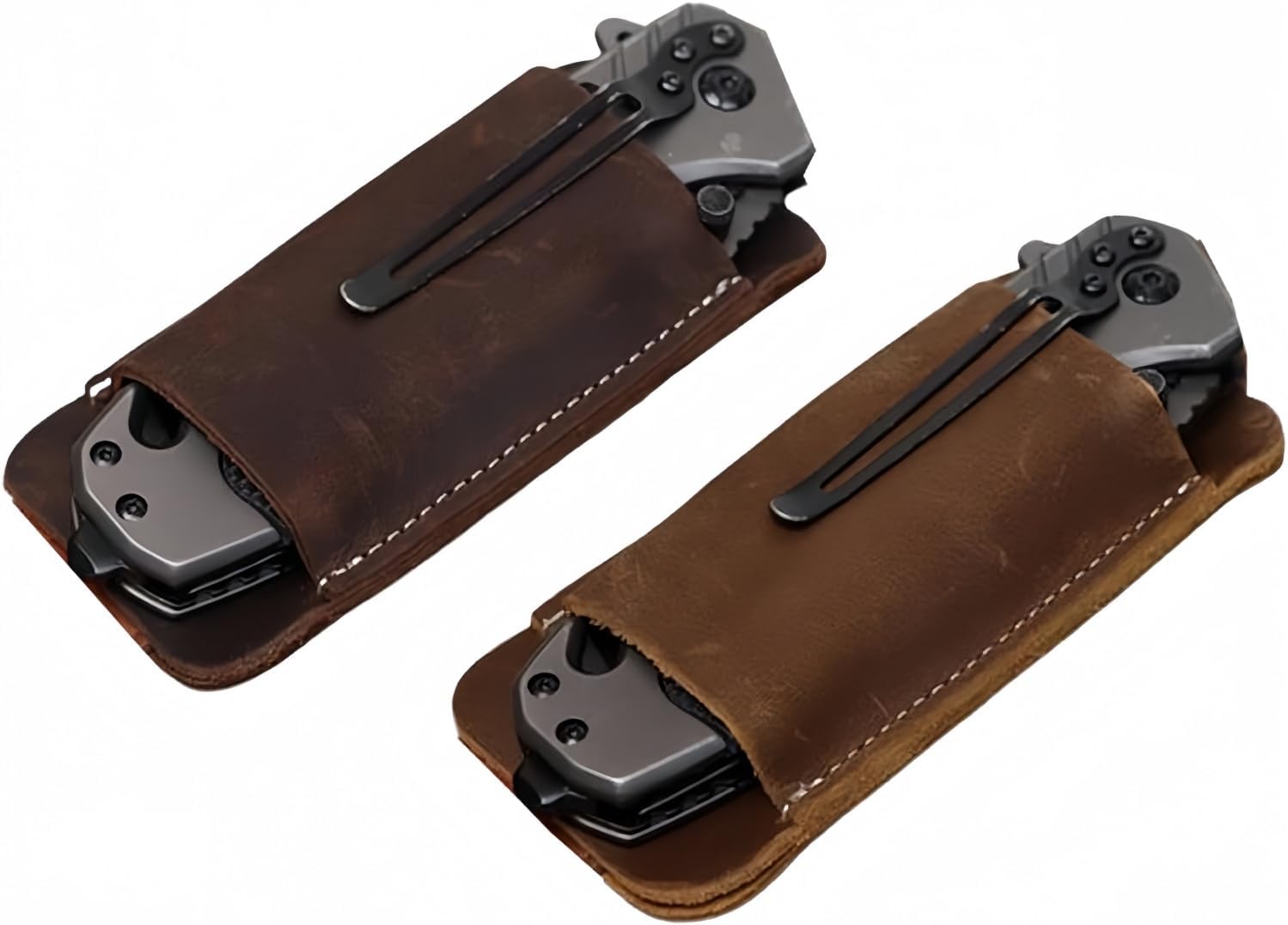 Retro Belt Carrying Leather Knife Scabbard Horizontally,2025 New Horizontal Knife Sheath for Belt,Leather Knife Sheath, Carry Knife,Men's
