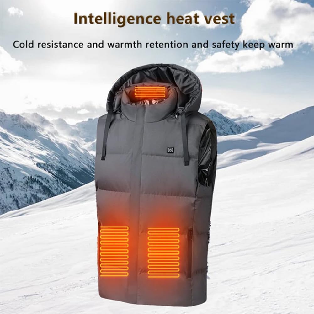 Hombres Chaleco Calentador Eléctrico Calefactable Lavable M-4XL