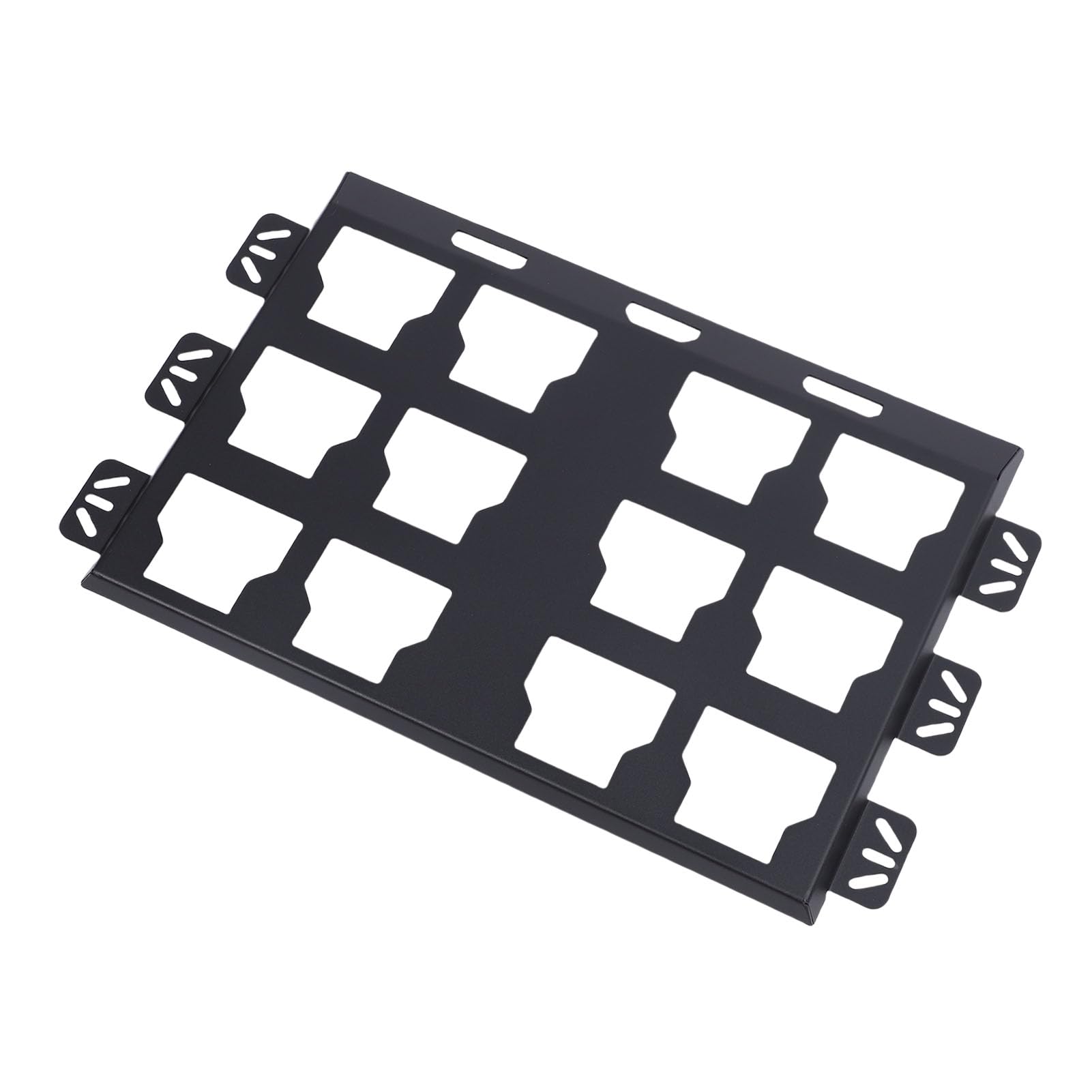 Caja de Herramientas de Aluminio Placa de Montaje Base de Montaje en Pared o Piso para Almacenamiento Seguro de Herramientas, Organización de Garaje y Uso en Plataforma de Camión (BLACK)