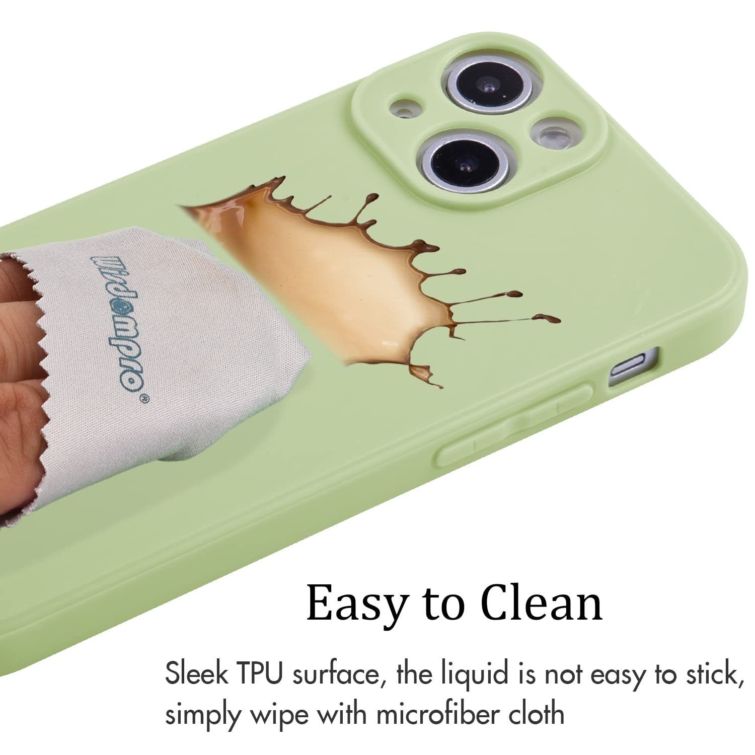 Wisdompro Custodia IPhone 13 Mini: 5 Copertine Morbide In TPU Ultrasottile (Giallo, Rosso, Verde, Azzurro, Rosa) + Panno - 3