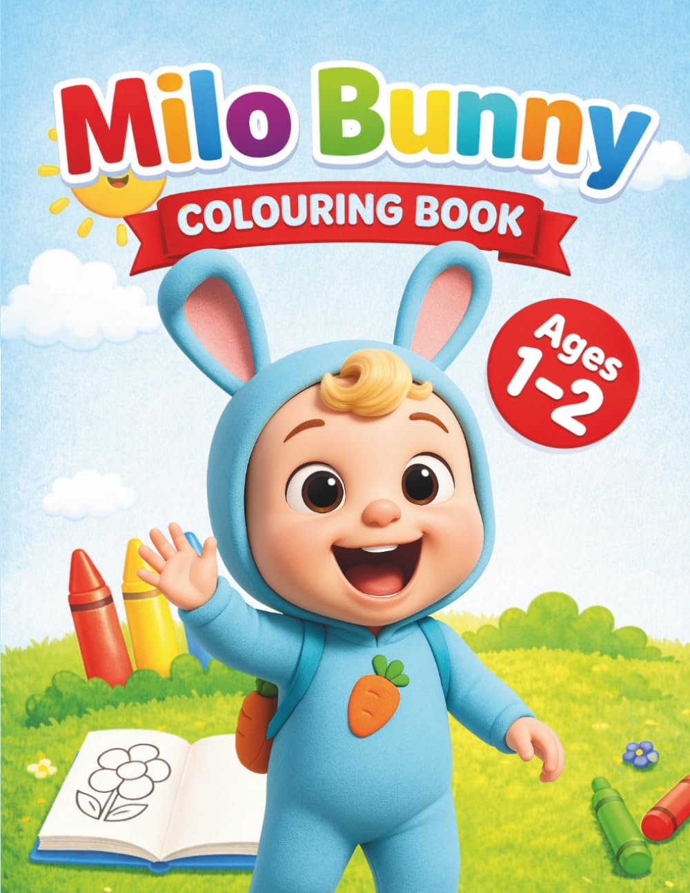 Milo Bunny Coloring Book: Fun and Easy Coloring Pages for Kids
