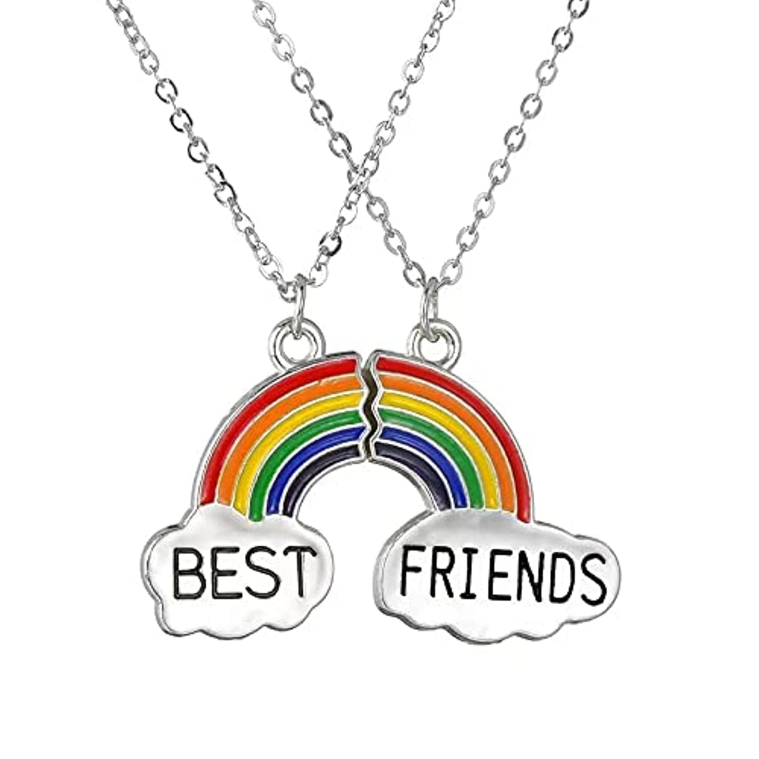 See full amazon price history chart for VR Creatives Silver Plated Rainbow Best Friends 1 Pair Necklace Chain for Girls and Women VR Creatives Silver Plated Rainbow Best Friends 1 Pair Necklace Chain for Girls and Women (B0CJ6QP1RX) Amazon Price History, Amazon Price Tracker
