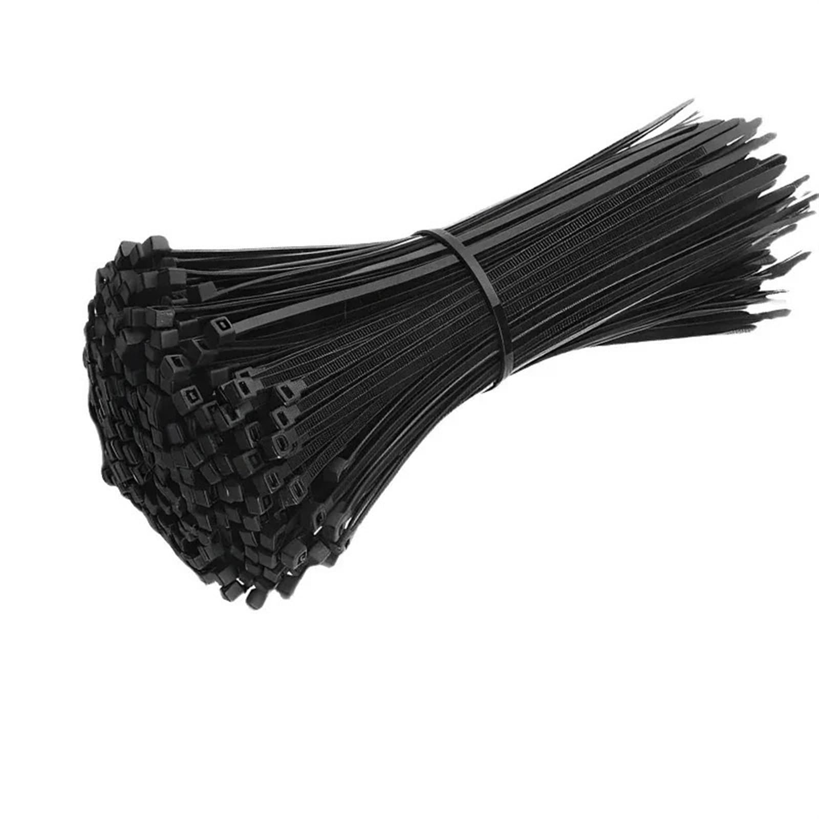 L6nqiag Black-(3X100mm) Nylon Cable Ties Plastic Nylon Cable Tie Self-Locking Cord Ties Straps Fastening Loop Adjustable Wire Home Hardware Organizer(,100Pcs)