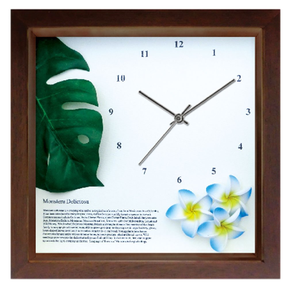 Amazon.co.jp: K-ART.JAPAN 壁掛け時計 DECLOCK Asian ブルー/ブラウン