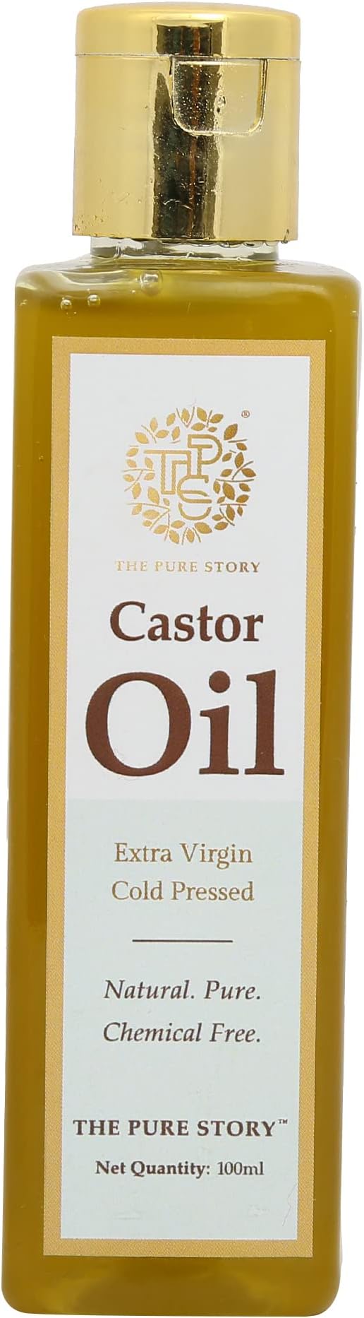 The Pure Story Castor Oil Pure Natural Cold Pressed| Castor Oil for Healthy Hair | Cold Pressed Oil for Skin & Hair | Oil for Healthy Hair |Suitable for All Skin & Hair Types (200ml)