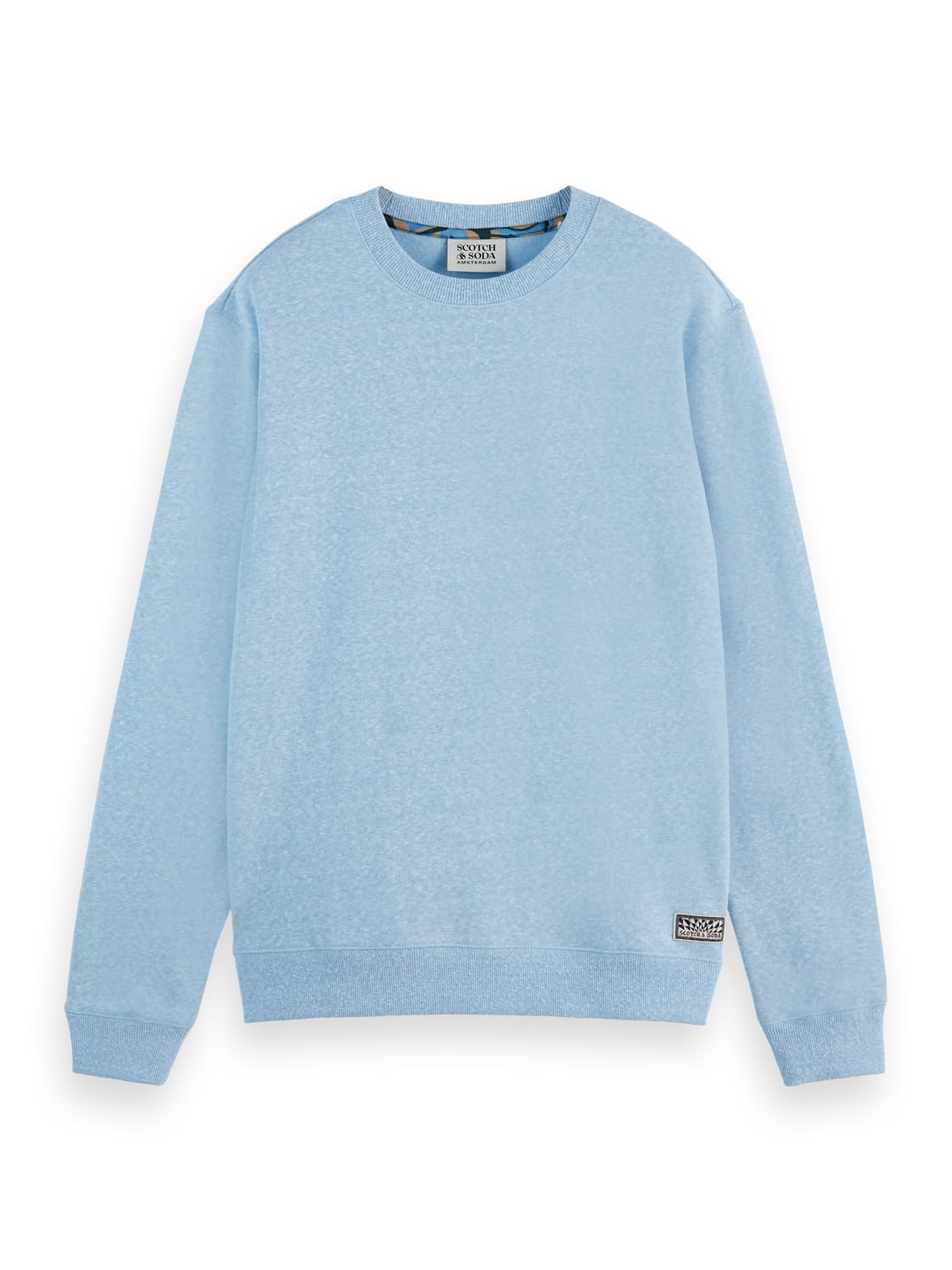 Scotch & Soda Men's Melange Sweatshirt, Spring Blue, XL