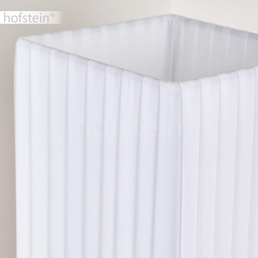 Stehlampe Newtok, moderen Stehleuchte aus Textil/Stoff in Weiß, 2 x E27-Fassung, mit Fußschalter am Kabel, ohne Leuchtmittel