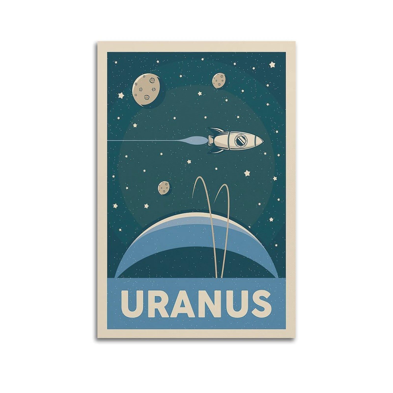 DLJGDS Vintage Poster Uranus Decorative Painting Canvas Wall Posters And Modern Family Bedroom Decor 24x36inch(60x90cm)