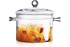 Crystal Clear Glass Saucepan With Lid for Effortless Stovetop Cooking