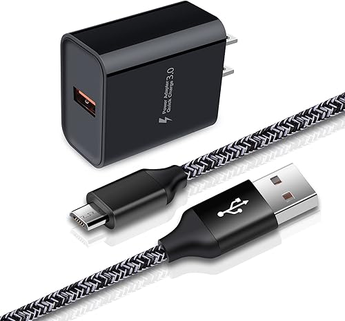 Cargador rápido adaptable Android cargador para Samsung Galaxy S7 Edge S6 S5 J3 J3V J7 J7V J5, Moto G5 G4 E6 E5 E4, LG Stylo 3 2 G4 K50 K40 K22 K20,