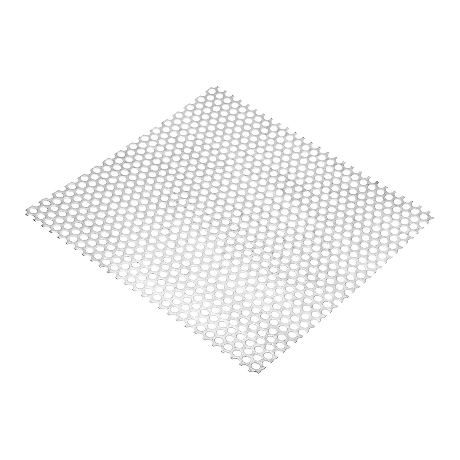 Lochblech aus Stahl, Perforiertes Metallblech, Edelstahl 304, 0,8 mm, Silber, 1–10 Maschenweite, mehrere Größen(2mm Mesh,25x25cm)