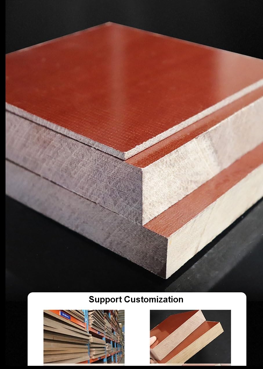 EDFMGH 6pcs Phenolic Bakelite Sheet Composite Insulated Glulam Board Electrical Wooden Fabric Plate Resin Laminate Thick 1mm