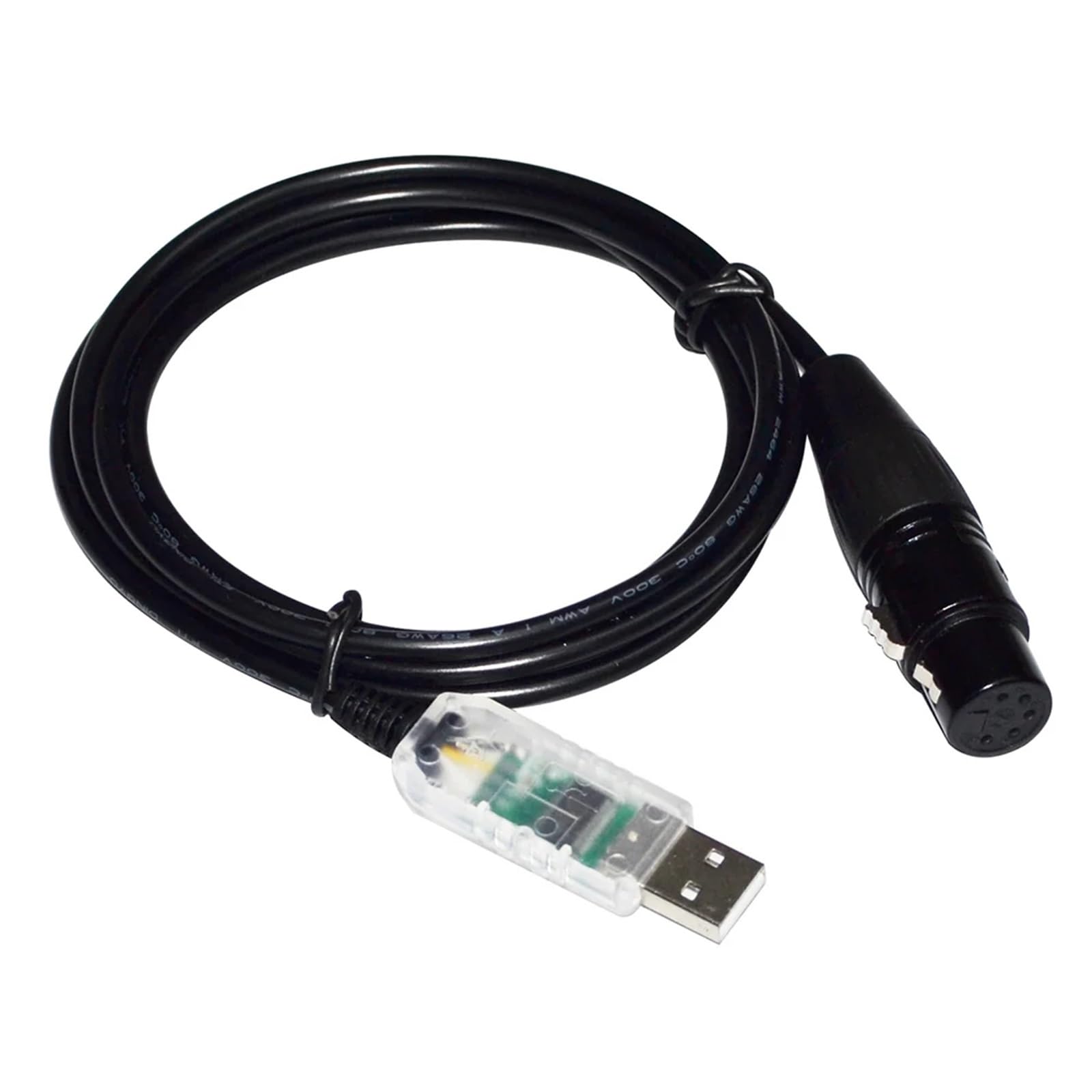 Câble USB vers DMX512 XLR 5 broches de 3 mètres pour piloter vos soirées et concerts