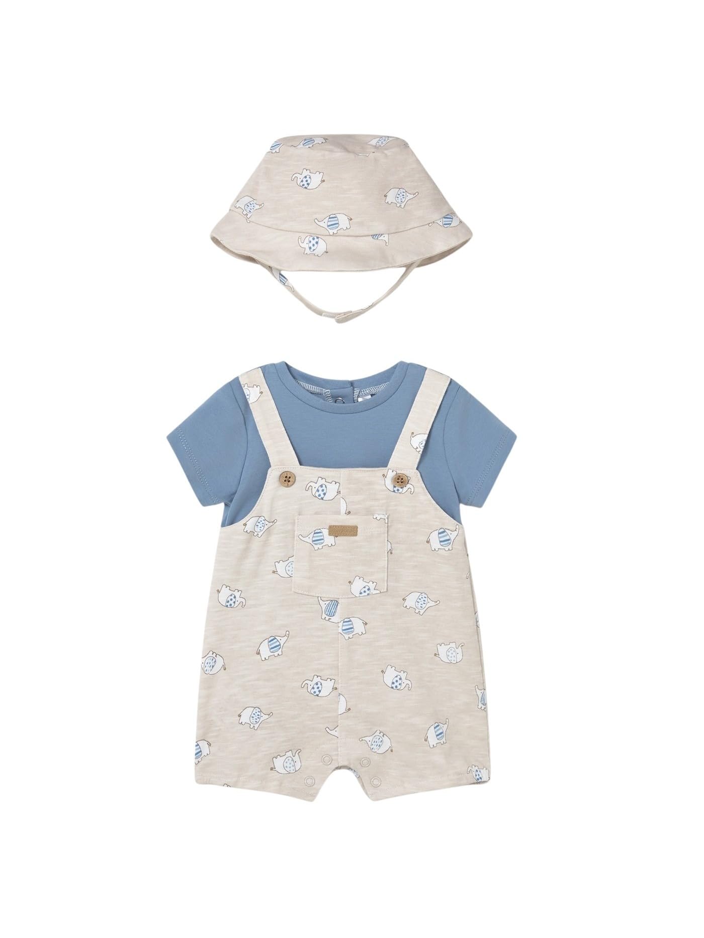 Mayoral Pelele peto y gorro para bebé niño Topo-marea