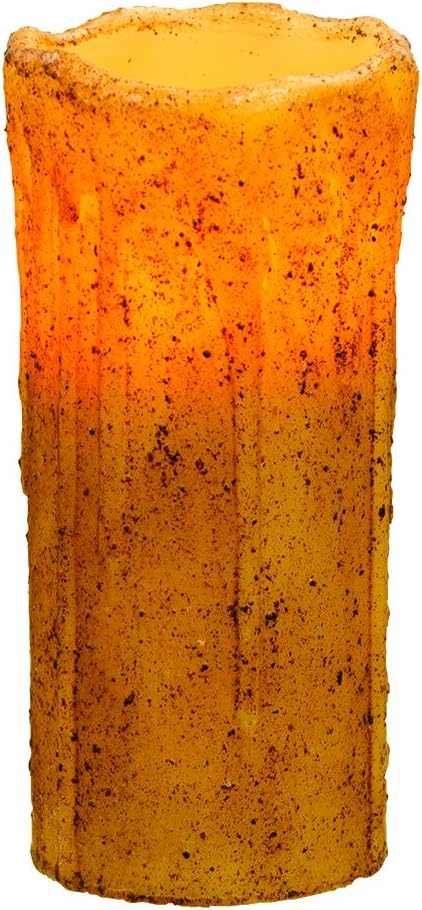 CWI Gifts Burnt Ivory Drip LED Timer Pillar Candle