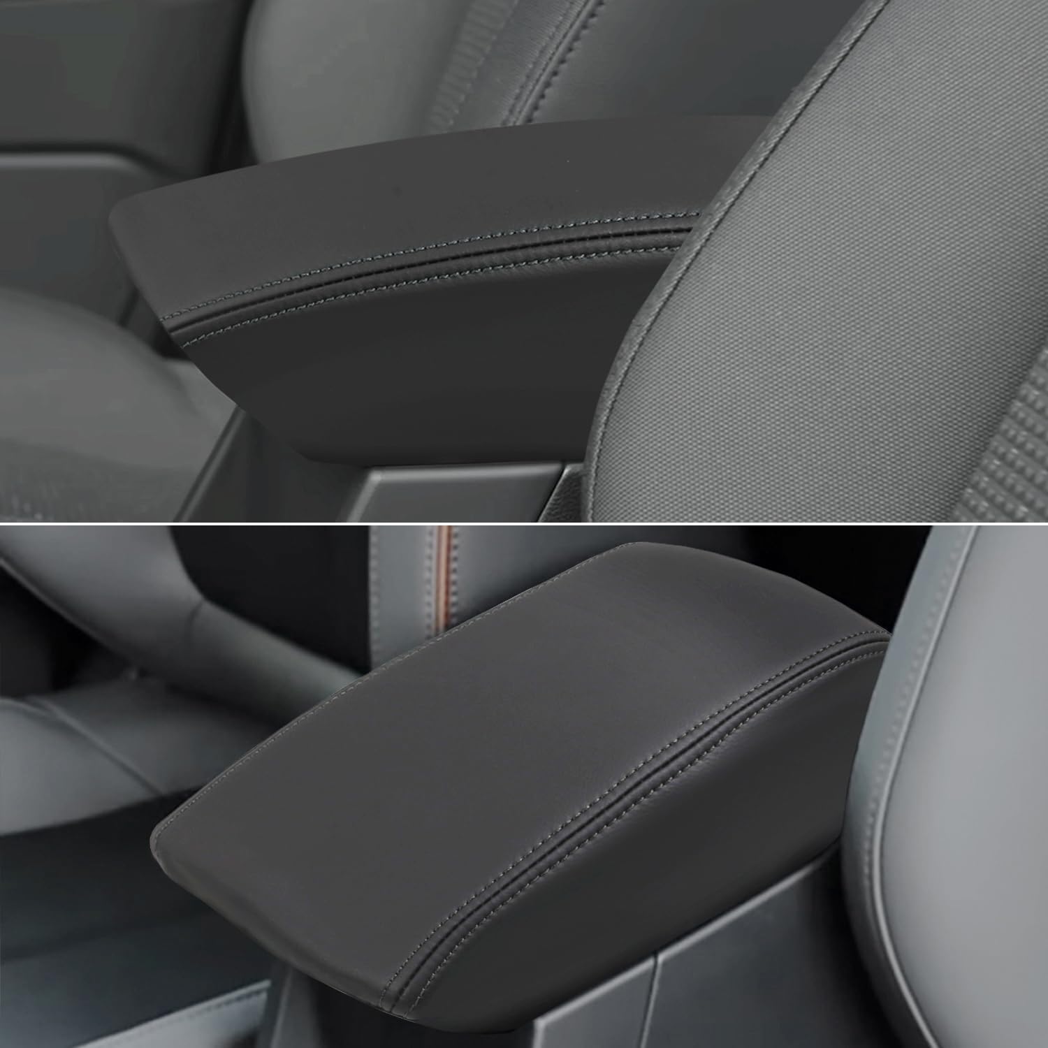 for Subaru Forester SL 2025 Black Armrest Cushion Pad Console Leather Cover 1pcs Car Accessories