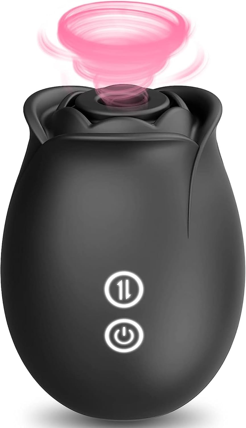 Nipple Weight Rose Sex Toy for Women-Rose Sucking Sex Stimulator for Women with 9 Suction, G Spot Dildo Vibrator for Clitoral Nipple Stimulation Personal Massager