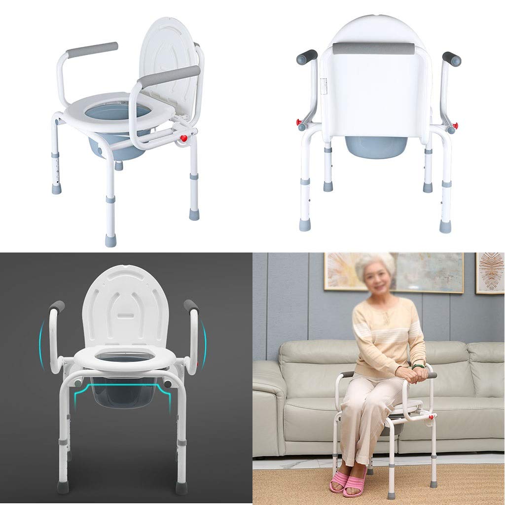 Toilleten Sitz, Ergonomie Bad Anti-Rutsch Faltbarer Stuhl Haushalt Tragbar Mobiler Toilettenhocker Zum Alter Mann Schwangere Frau