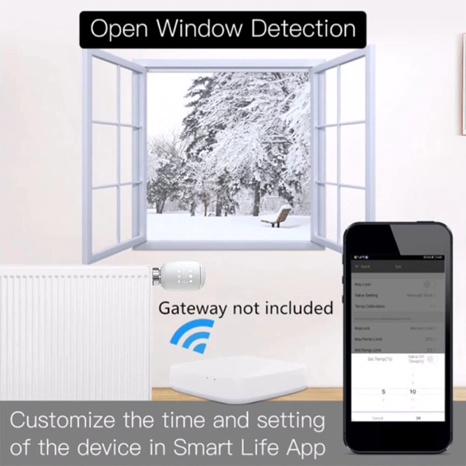 Smartes Heizkörperthermostat – Smart Home Starter Set Heizen - Digitale Heizungssteuerung per App - einfache Installation, Energie sparen, Thermostat