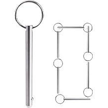 10 Pack Quick Release Pin,Full 316 Stainless Steel, Diameter 1/4"6.3mm, Total Length 3.81"97mm, Usable Length 3"76mm, Bimini Top Pin, Marine Hardware,Boat Quick Release Pin,Detent Pin