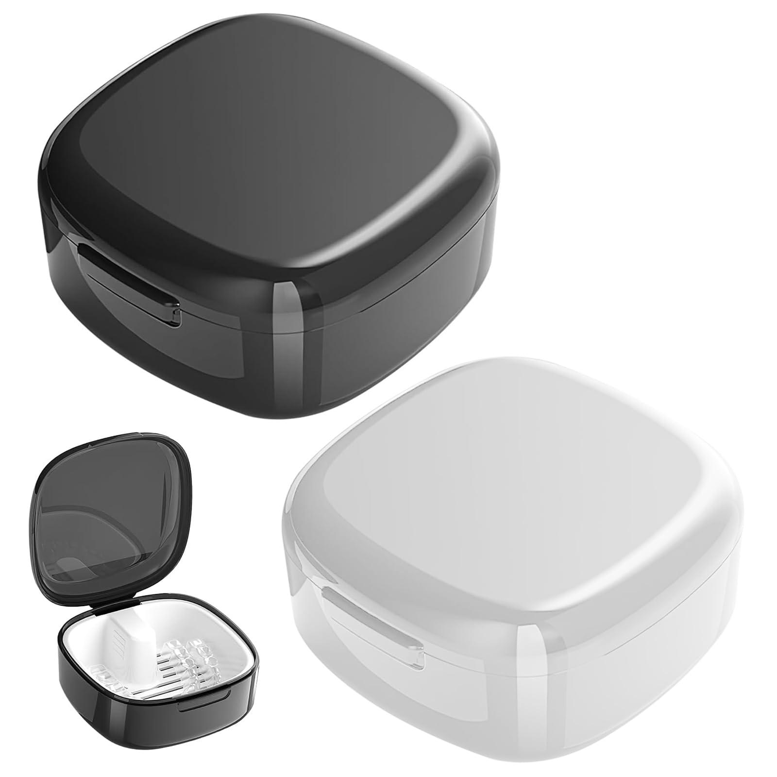 2 Pcs Etui Pour Appareil Dentaire Boîte De Rangement Pour Appareil Dentaire Avec Panier Portable Boite Appareil Dentaire Boîte Orthodontique Pour Appareil Dentaire Pour Ranger Les Prothèses Dentaires