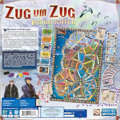 Days of Wonder, Zug um Zug: Polarlichter, Familienspiel, 2-5 Spieler, 8+ Jahre, 30-60 Minuten, Deutsch – Bild 5
