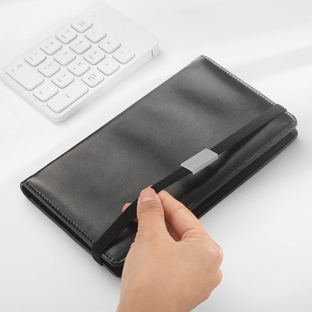 Etui na karty dla kobiet/mężczyzn Biznesowa książka na wizytówki z miękkiej skóry PU 180 wizytówek duża pojemność torba na wizytówki książka buissnes etui na karty (kolor: A)
