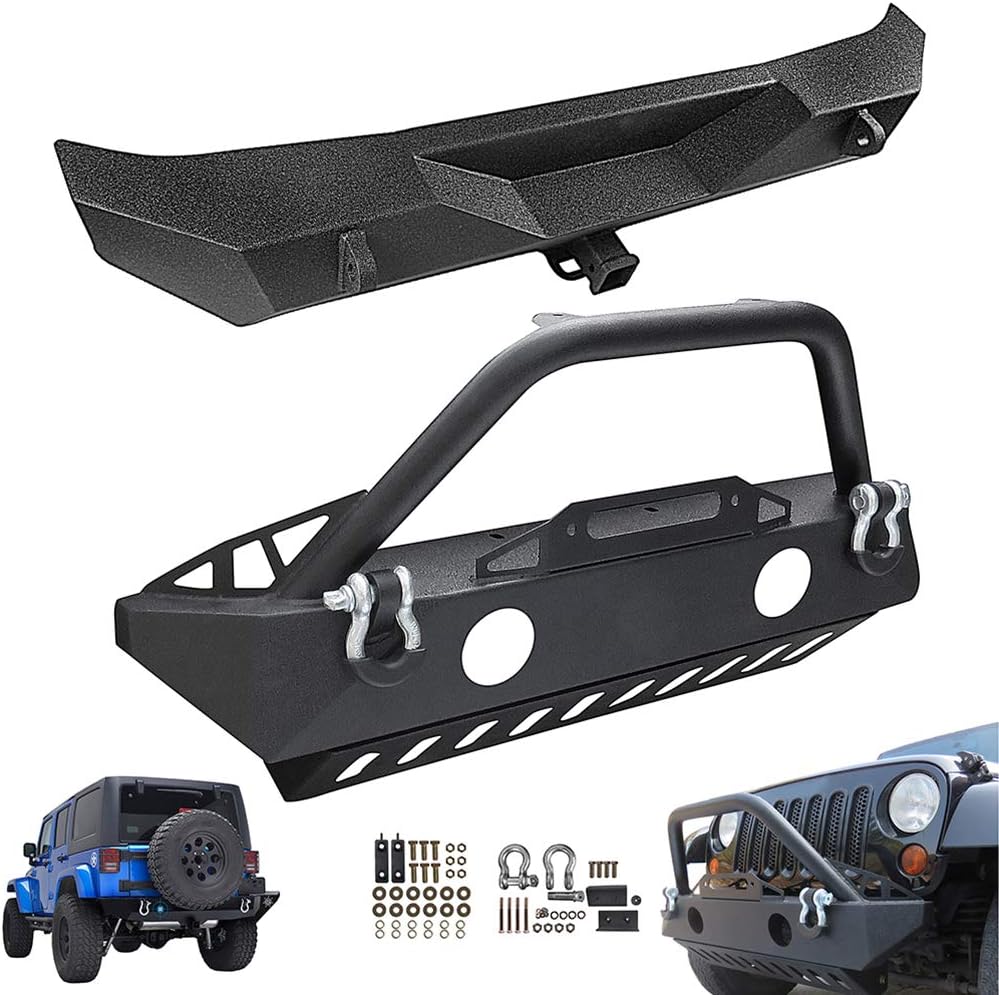 LSAILON Front and Rear Bumper Fit for 20132018 for Dodge