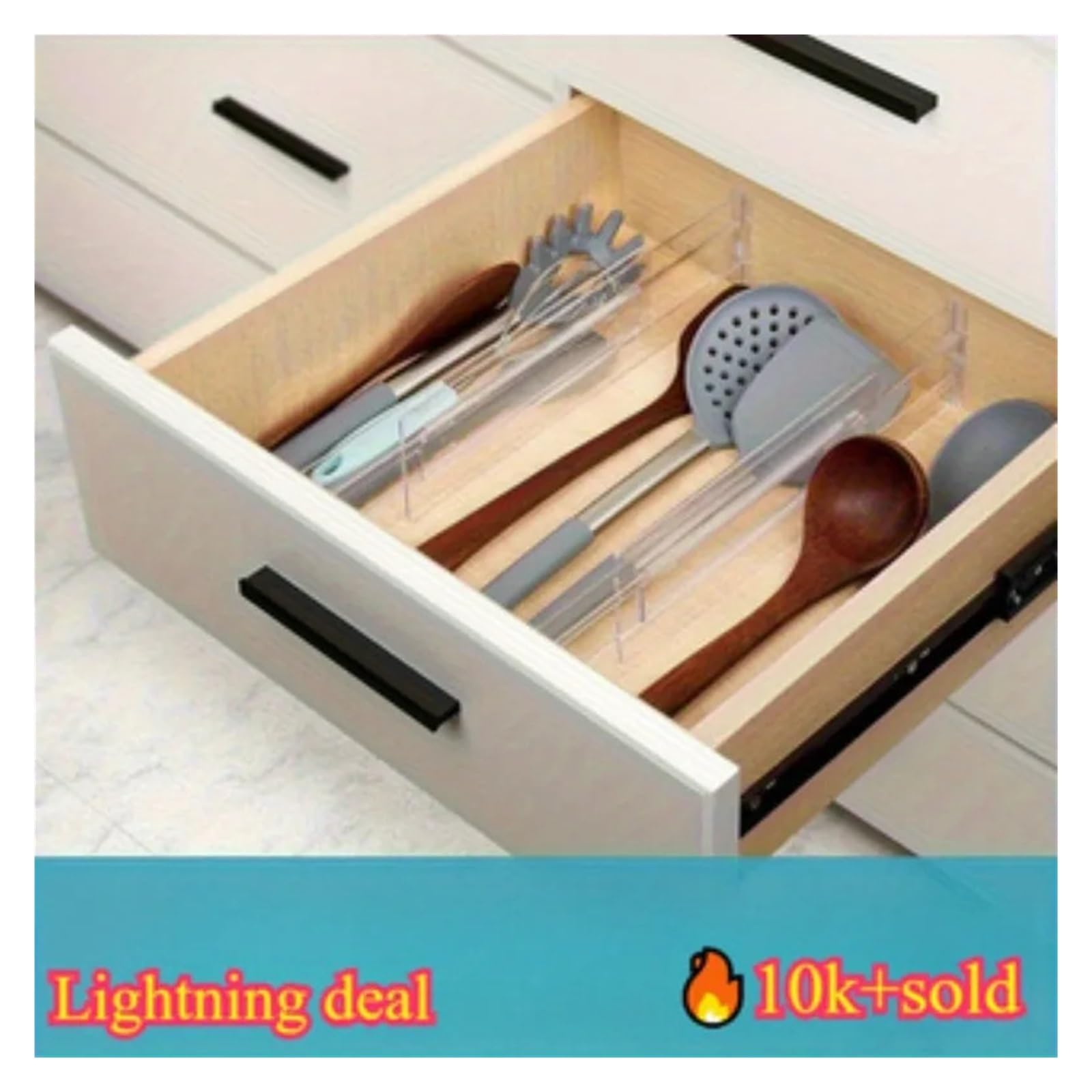 Cajas Organizadoras Cajones 2pcs Drawer Divider Adjustable Length Transparent Plastic For Clothing Kitchen Utensils And Office Storage And Organization