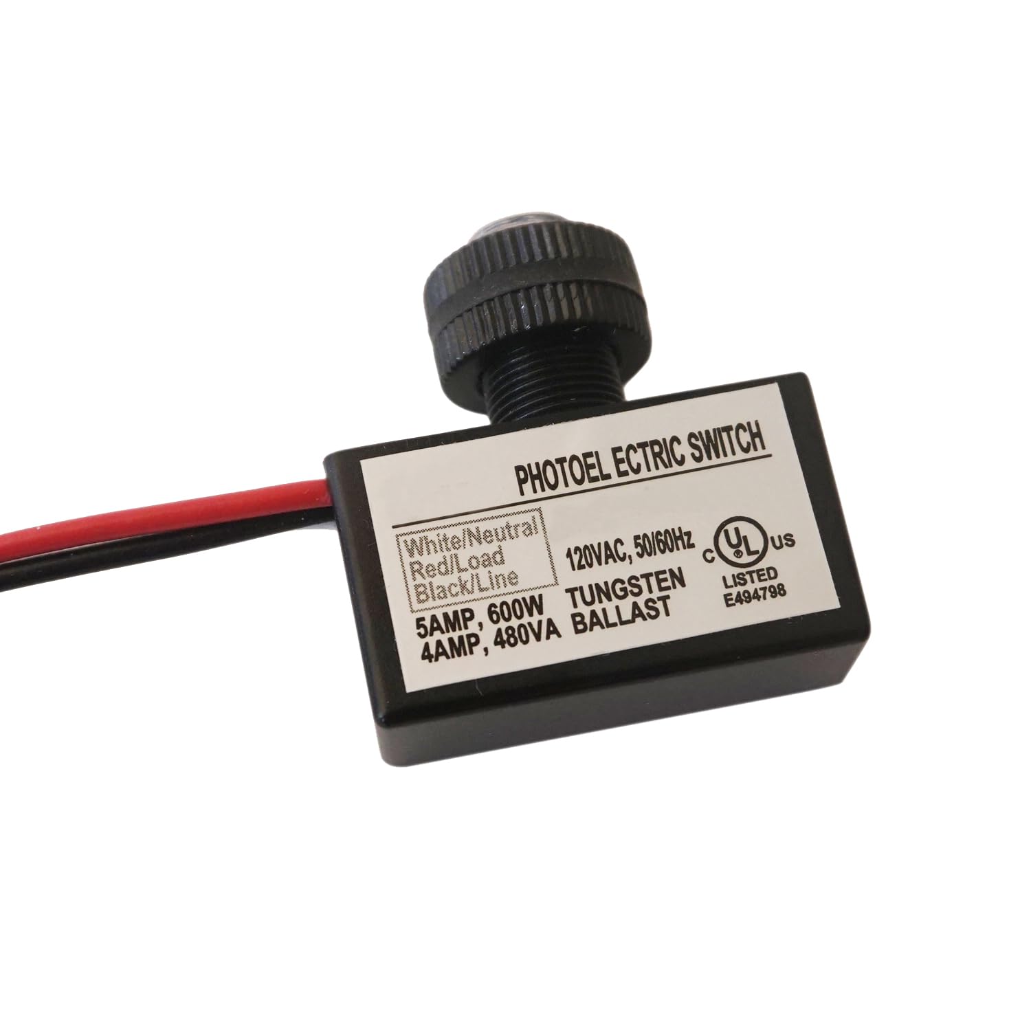 LoveDeal Photoelectric Switch, AC 120V Outdoor Hard-Wired Post Eye Light Control, Dusk to Dawn Small Automatic Switch, Photocell Light Sensor for