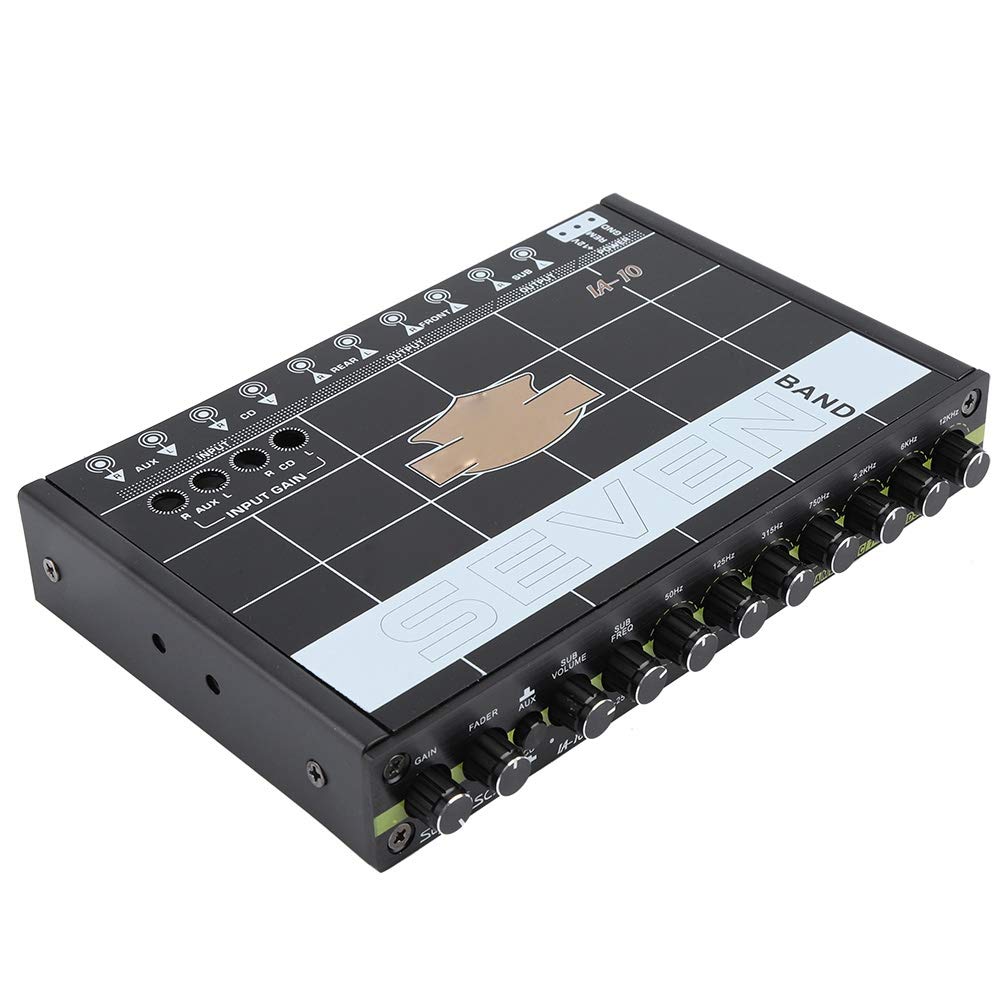 EBTOOLS pour equaliseur sono Equaliseur Égaliseur Stéréo Audio Audio noir pour voiture avec 7 bandes Égaliseur 7 bandes modifié pour voiture Égaliseur audio de voiture égaliseur audio de fer