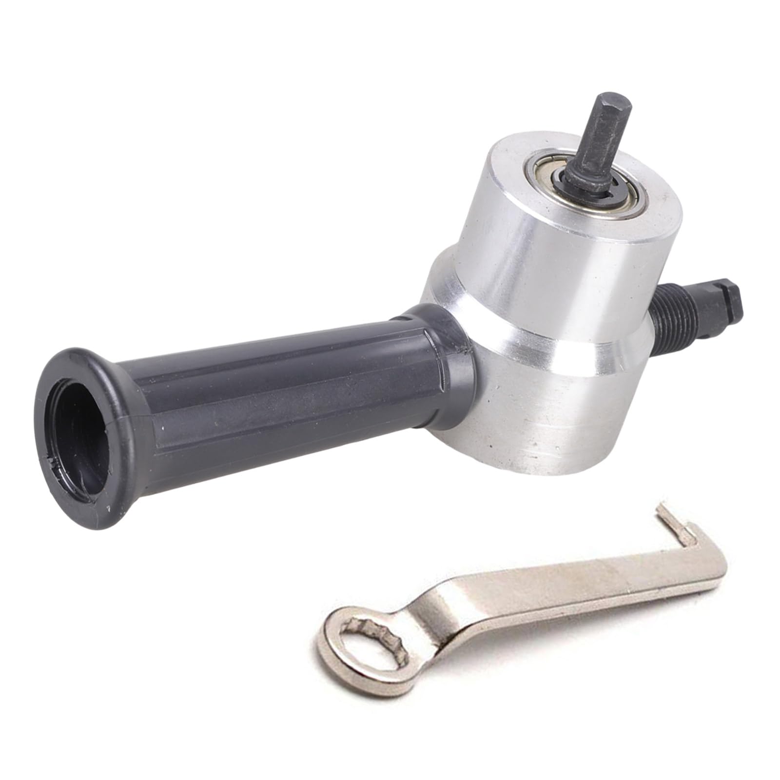Zepfjhe Manual Metal Cutter Double Head Metal Nibbler Electric Drill Attachment Cutting Tool For Tight Workspaces Sheet Nibbler Drill Attachment