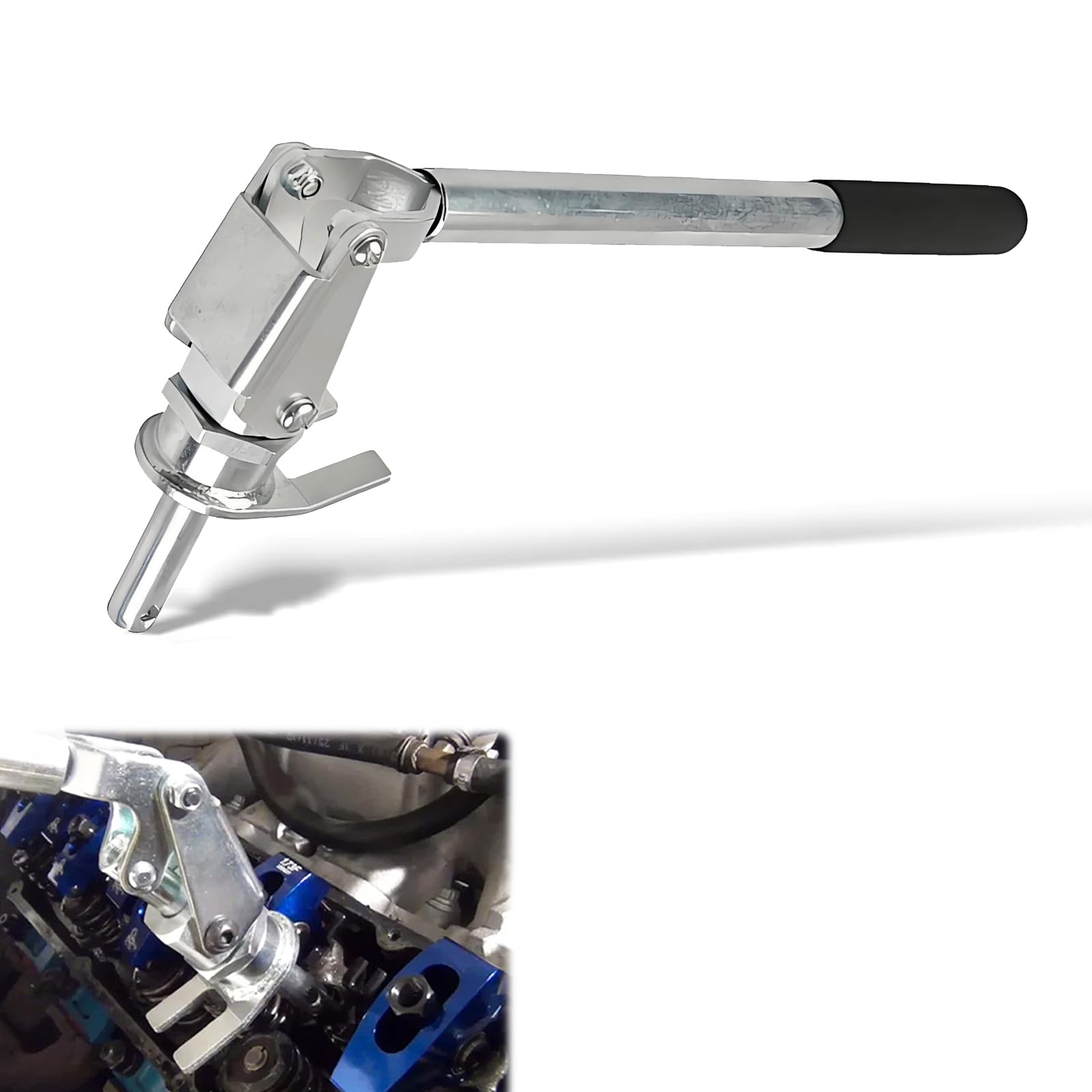 Herramienta Compresora De Resortes De Válvula, 66784, para Montaje De Pernos De Motor Compatible con Pernos De Balancín De 3/8" Y 7/16" Instalación Y Extracción De Resortes De Válvula