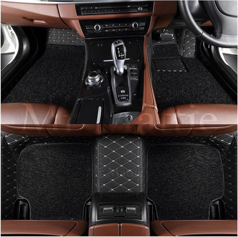 Image of Mr Mattie 7D Car Floor Mats Compatible with Volvo S-90 (2018), Black /Silver