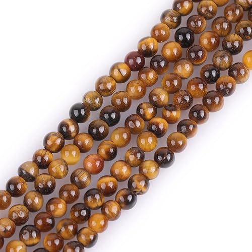 Miniatura 52 de GEM-Inside - Cuentas sueltas de ágata india natural de 0.157 pulgadas (0.157 in) con cuentas redondas de cristal energético para hacer joyas, 15