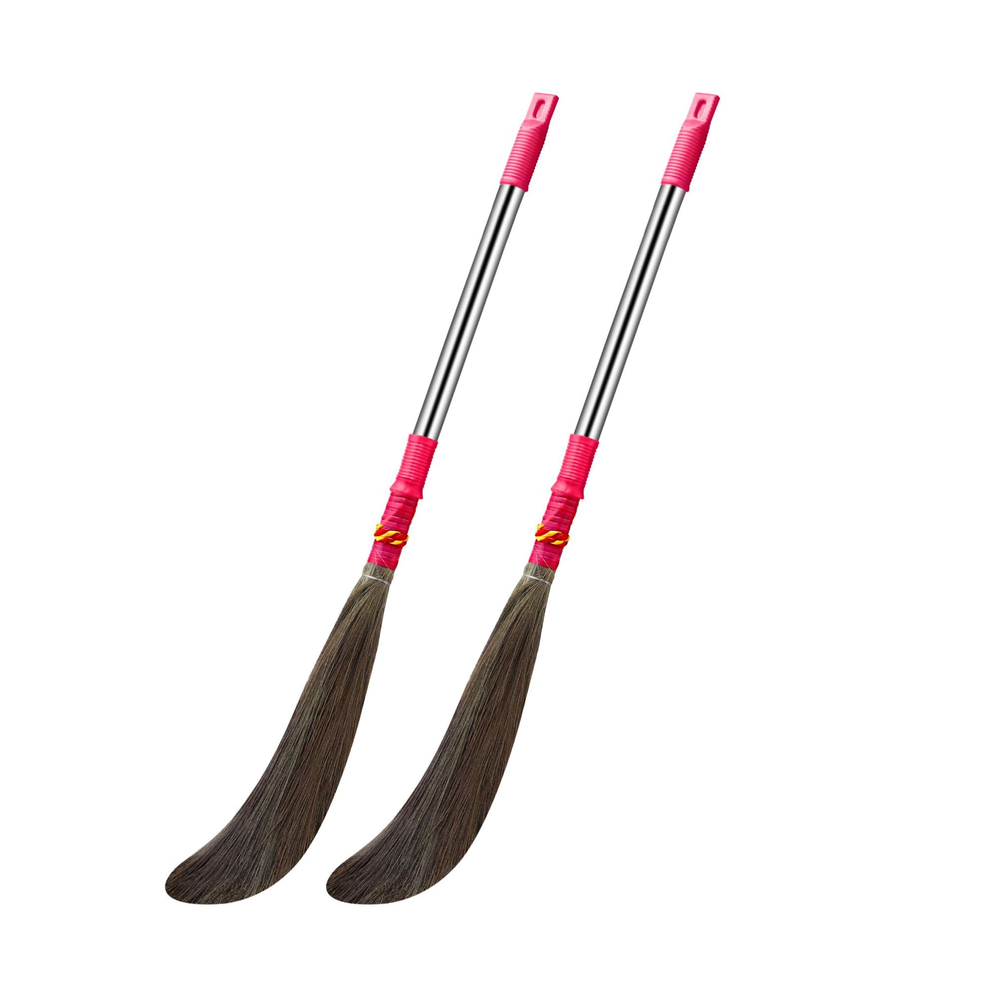 BBT Broom Traditional Phool Jhadu | Natural Grass Broom Stick for Home Cleaning | Anti-Dust Eco-Friendly Jhadu with Long Handle | Lightweight & Durable (BAHUBALI GAJRA)-image-15