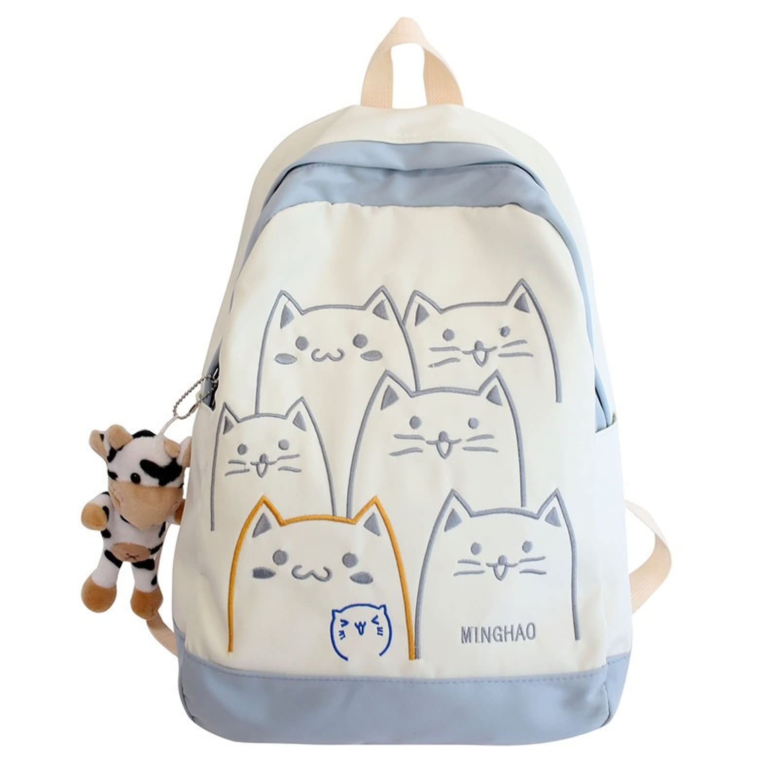 Buy Kawaii Backpack Cat Anime Cute Aesthetic with Cow Pendant Animal
