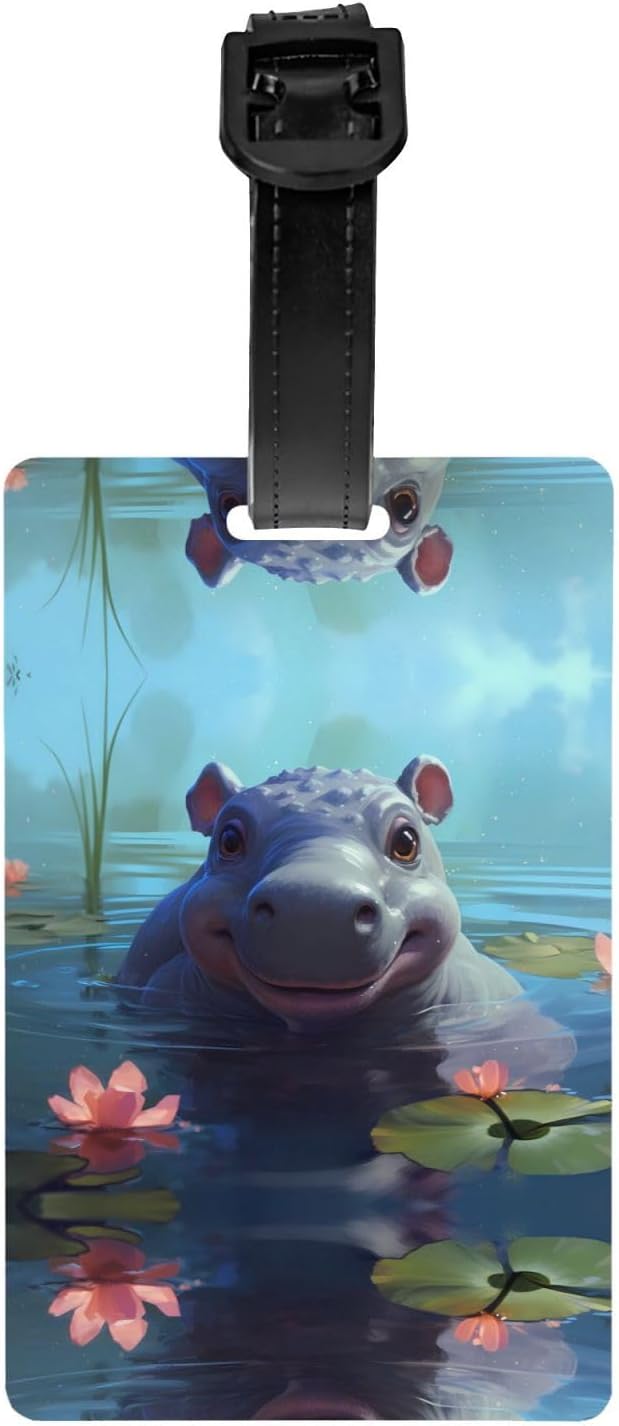 PVC Durable Luggage Tag with Detachable Wristband for Travel
