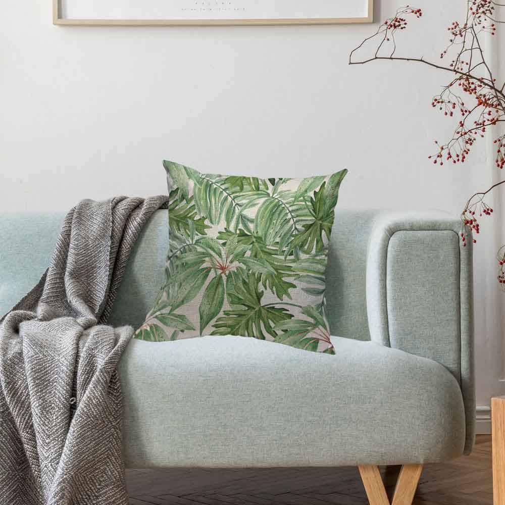 Tosleo Lot De 2 Housses De Coussin Carrées Brodées De 45,7 X 45,7