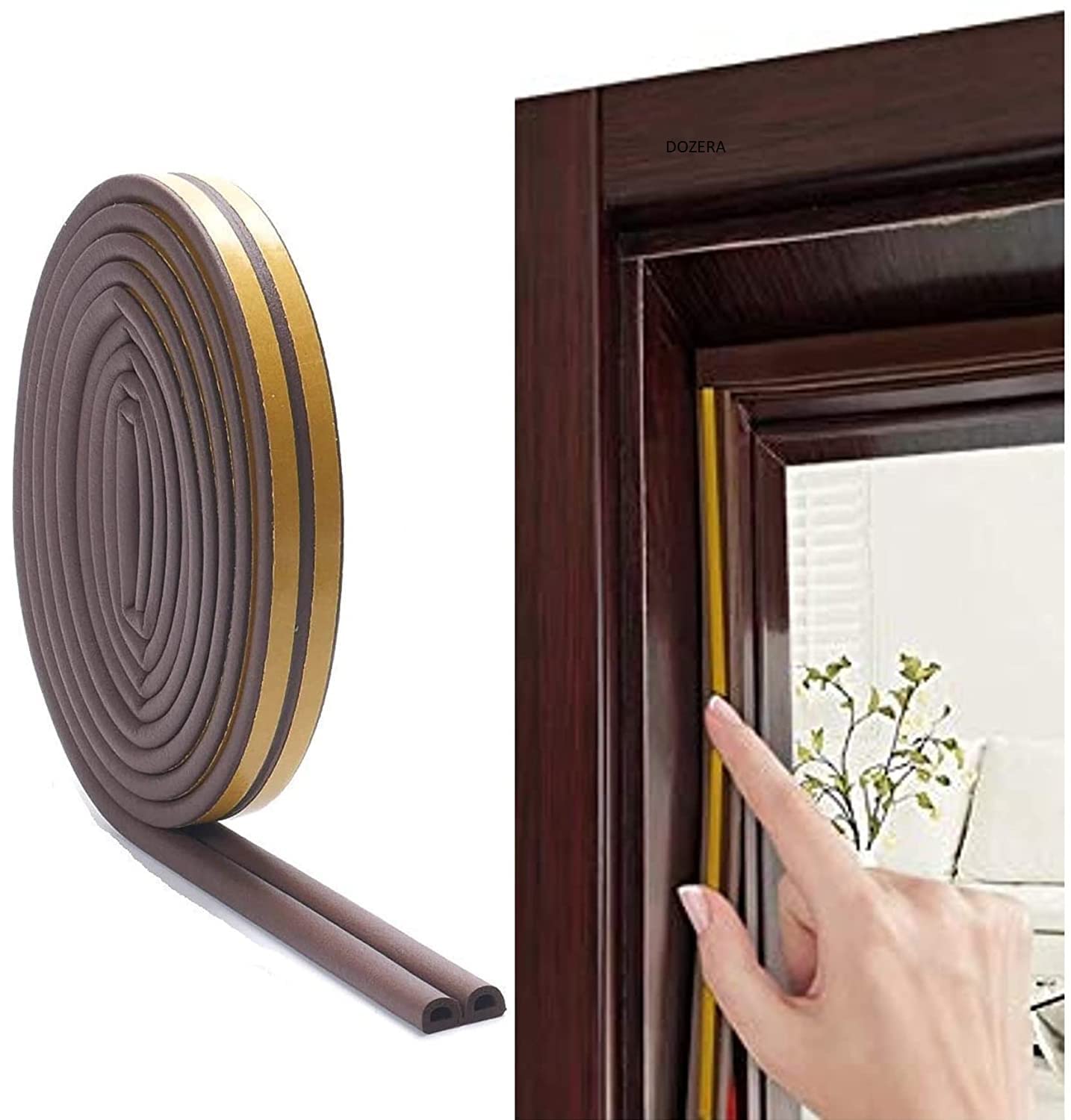 DOZERA Window Sealing Strips, Door Sealing Strip for Home, Door soundproofing Self-Adhesive Gap Sealing EPDM Tape, Car Door Gap Sealer (Brown)(2 X 2.5 M = 5 Meter)(Window Sealing Tape) (B0BF9BMGK8) Amazon Price History, Amazon Price Tracker