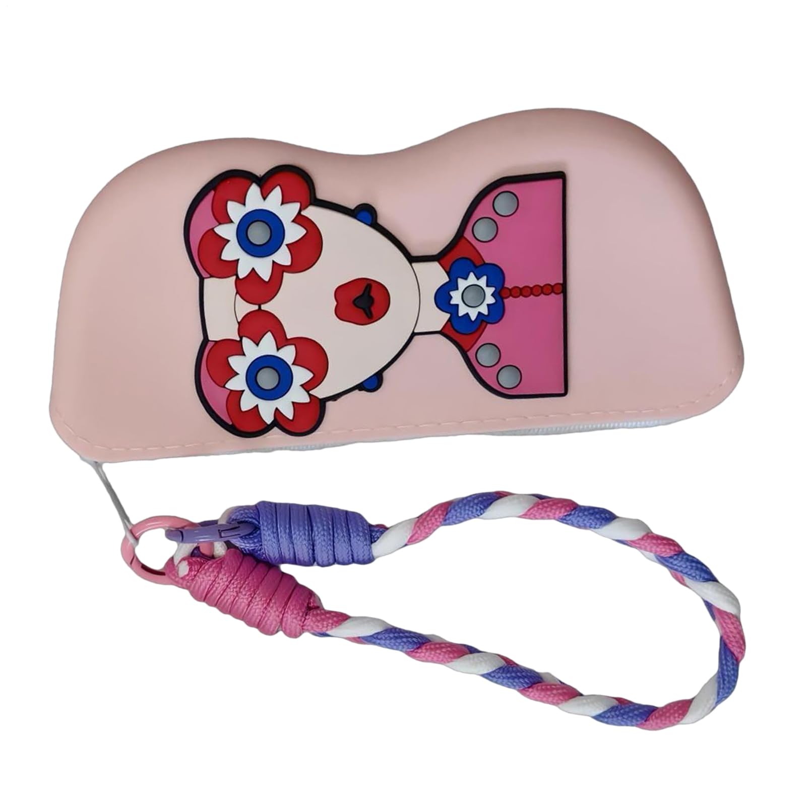 Generico Astucci Portaocchiali per Donna | Astuccio Occhiali Divertente Per Donna,Borsetta Portatile con Cerniera in Morbido Silicone per e Conservazione Occhiali all'Aperto