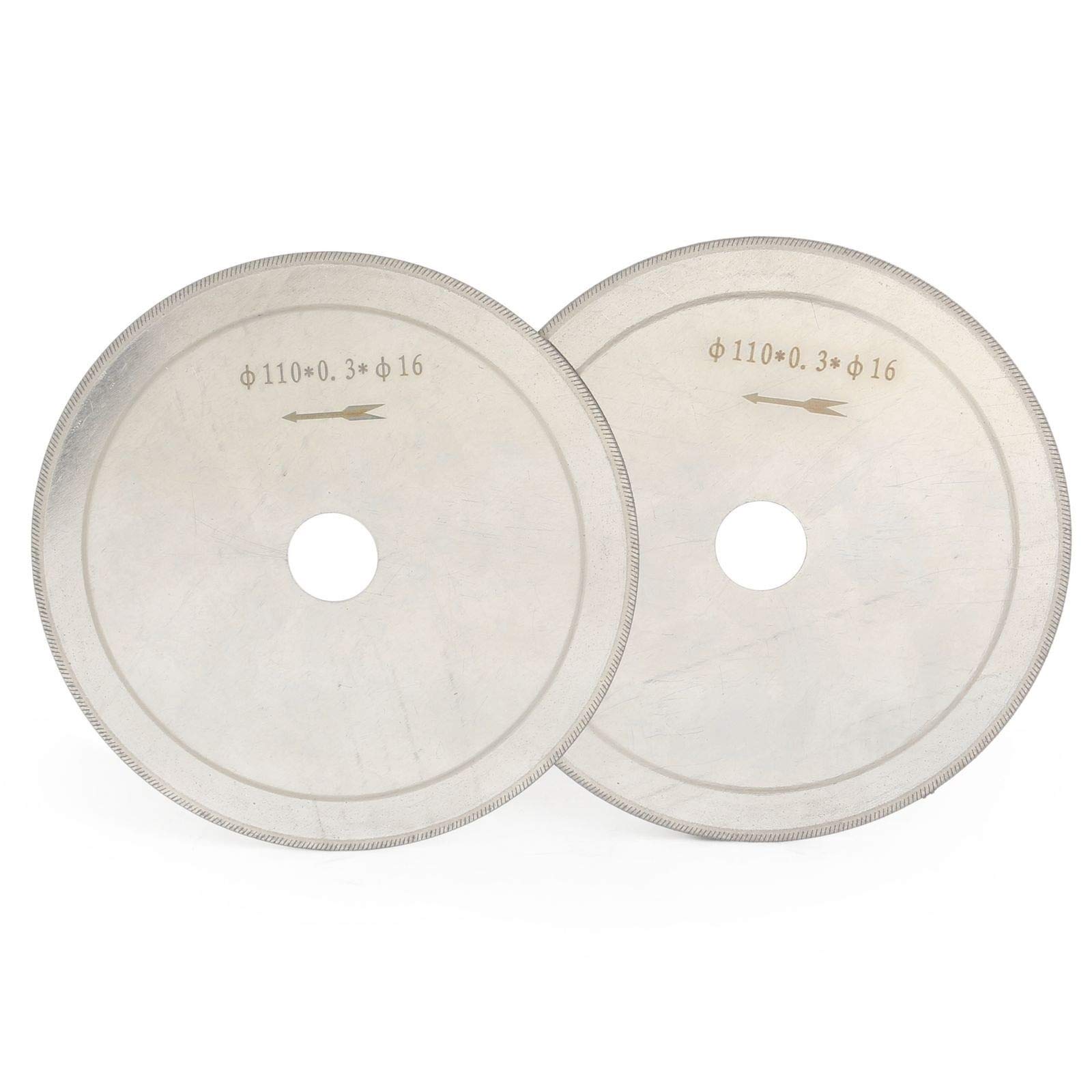 Brzeszczoty do pił tarczowych do bardzo dokładnego 2 sztuk 110 mm Ultra cienka diamentowa tarcza tnąca Ostra piła tarczowa (Color : Silver)